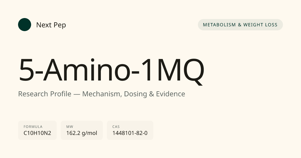 5-amino-1mq peptide research 5-Amino-1MQ Research: Dosing, Benefits & Molecular Data