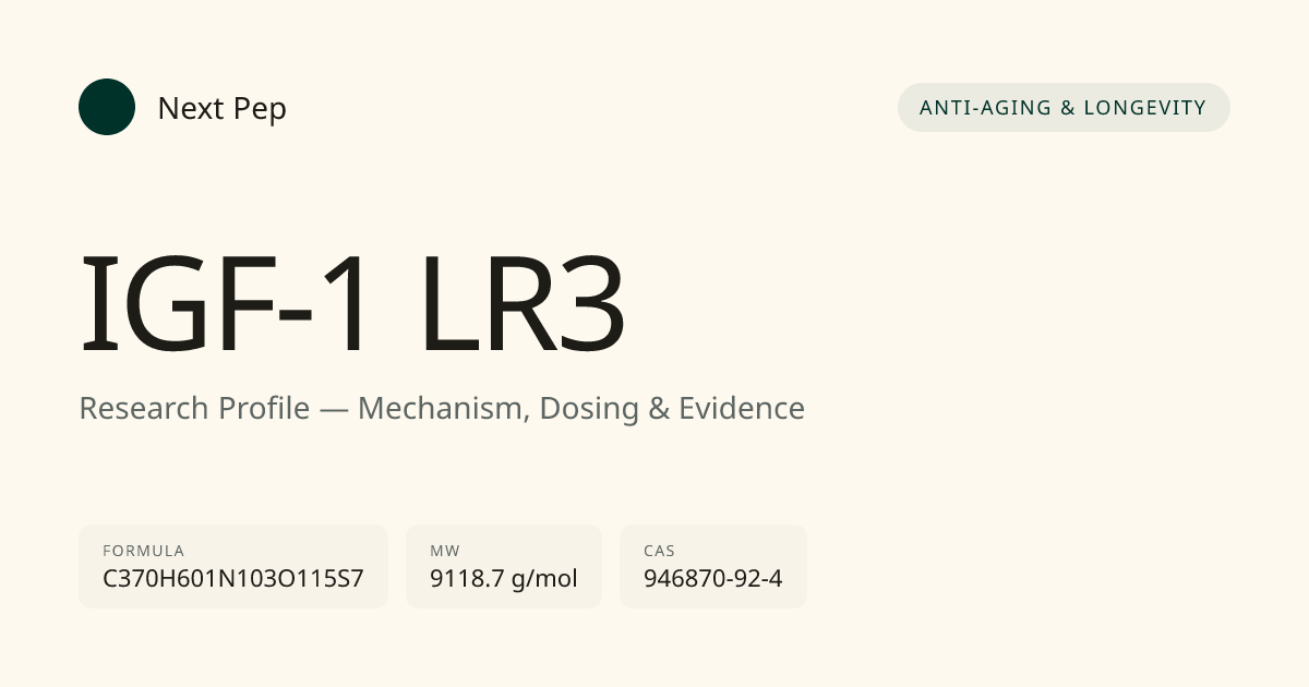 IGF-1 LR3 Research: Dosing, Benefits & Molecular Data